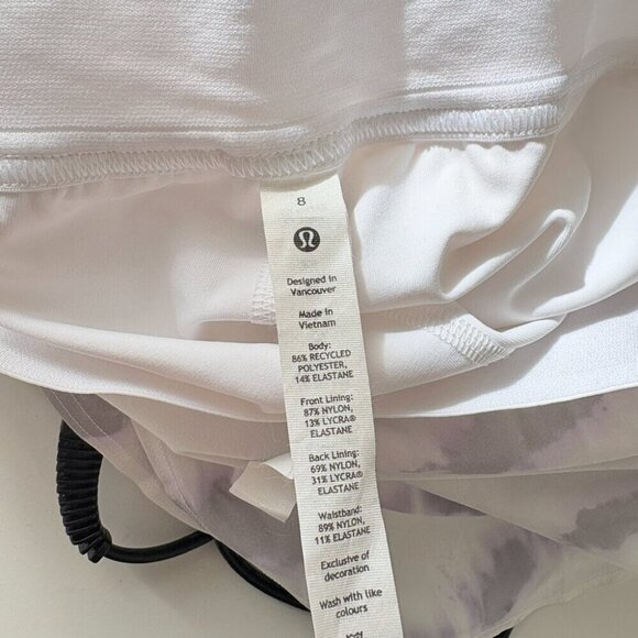 Lululemon Court Rival High-Rise Skirt Transverse Lilac Multi Size 8 - Picture 8 of 8
